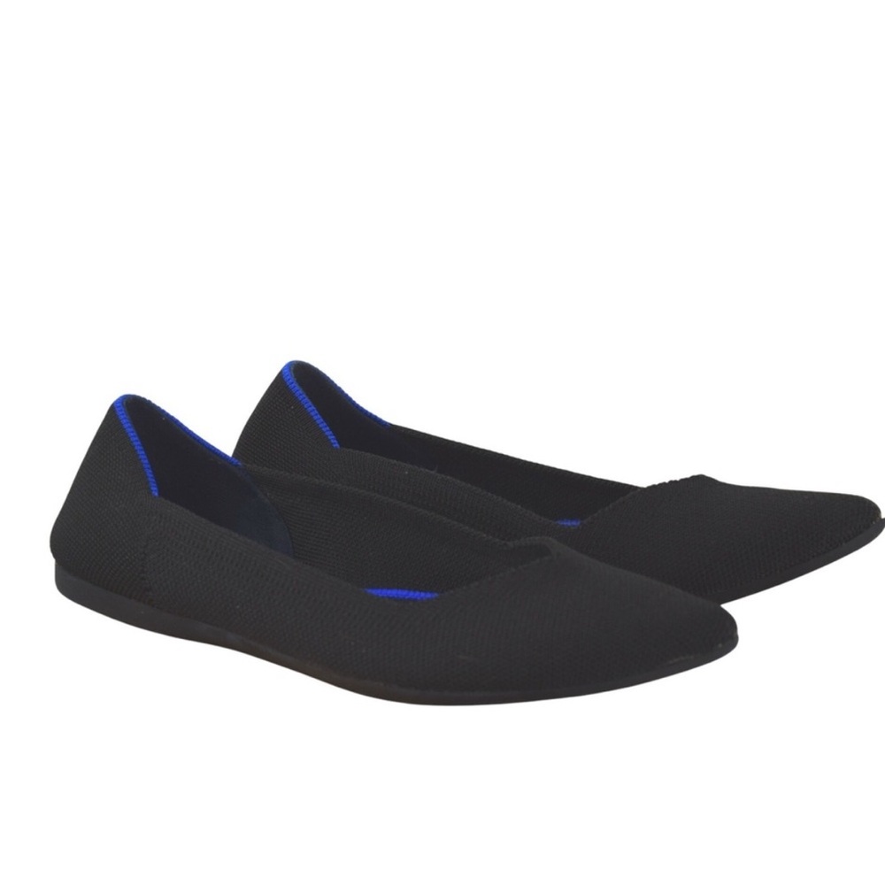 Rothy's The Point Black Knit Flats Women's Shoes Size 9.5